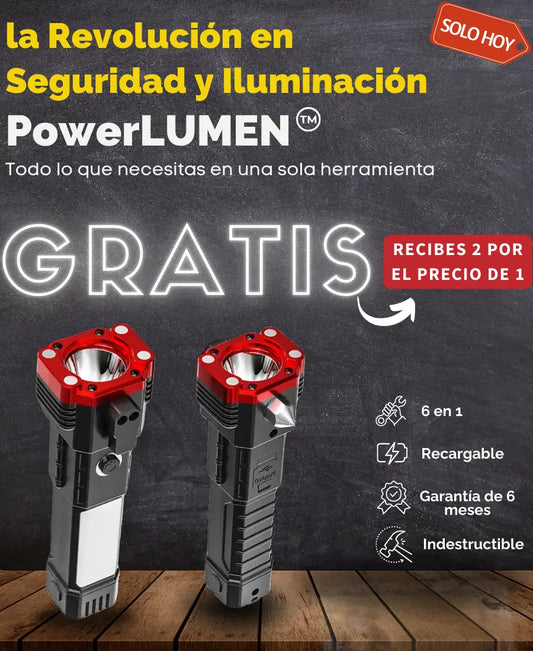 **PROMO 2 POR 1** Linterna Indestructible Súper Potente 6 en 1 PowerLUMEN™