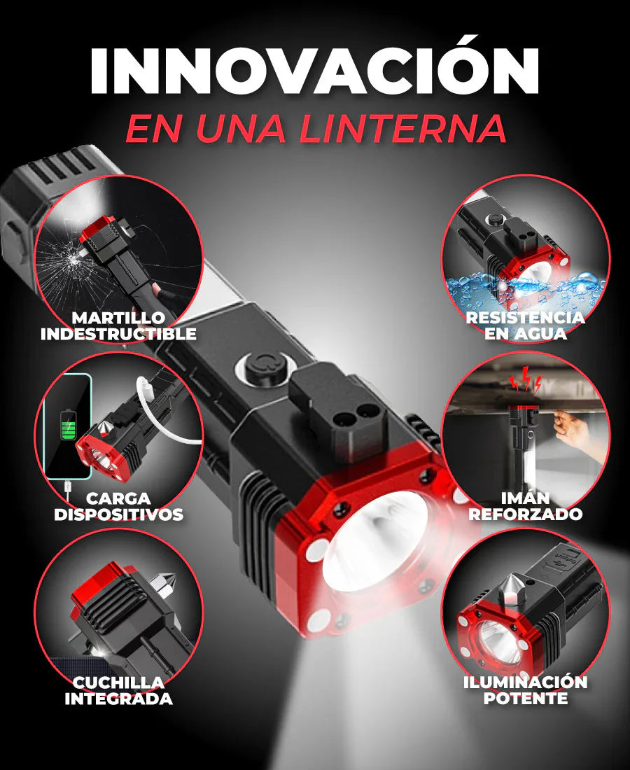 **PROMO 2 POR 1** Linterna Indestructible Súper Potente 6 en 1 PowerLUMEN™